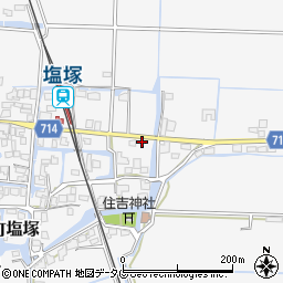 福岡県柳川市大和町塩塚443周辺の地図