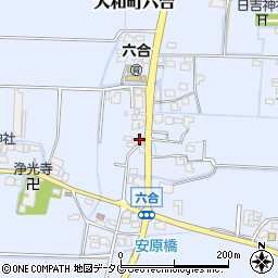 福岡県柳川市大和町六合635周辺の地図