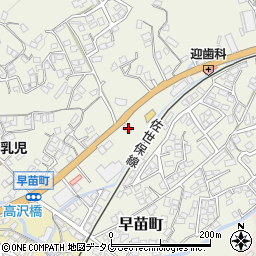 長崎県佐世保市早苗町522-3周辺の地図