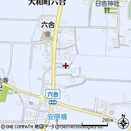 福岡県柳川市大和町六合905周辺の地図