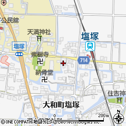福岡県柳川市大和町塩塚534周辺の地図