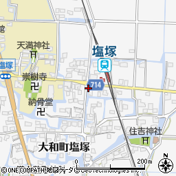 福岡県柳川市大和町塩塚528周辺の地図
