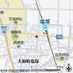 福岡県柳川市大和町塩塚530周辺の地図