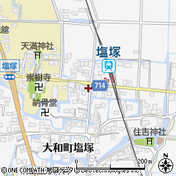 福岡県柳川市大和町塩塚530周辺の地図