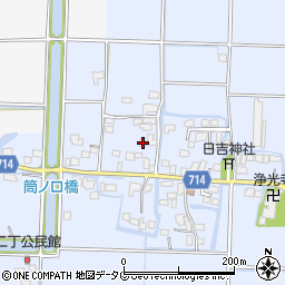 福岡県柳川市大和町六合478周辺の地図