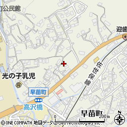 長崎県佐世保市早苗町588-15周辺の地図