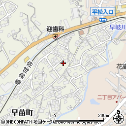 長崎県佐世保市早苗町443-3周辺の地図