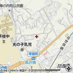 長崎県佐世保市早苗町592-5周辺の地図