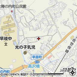 長崎県佐世保市早苗町592-3周辺の地図