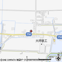 福岡県柳川市大和町塩塚114周辺の地図