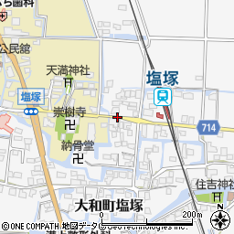 福岡県柳川市大和町塩塚375周辺の地図