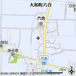 福岡県柳川市大和町六合638周辺の地図