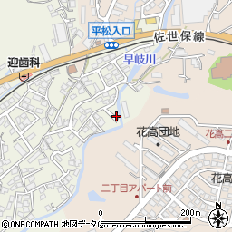 長崎県佐世保市早苗町386-17周辺の地図