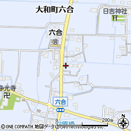 福岡県柳川市大和町六合907周辺の地図