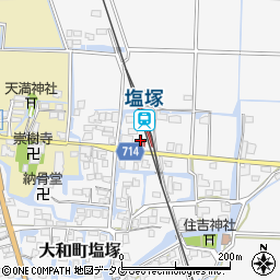 福岡県柳川市大和町塩塚2064周辺の地図