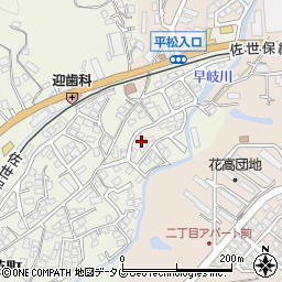 長崎県佐世保市早苗町401-2周辺の地図