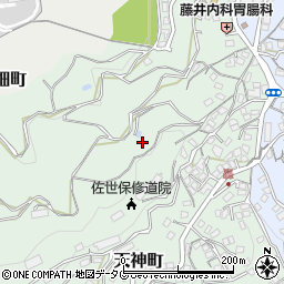 長崎県佐世保市天神町周辺の地図