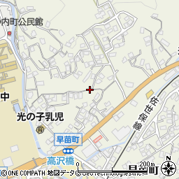 長崎県佐世保市早苗町677周辺の地図