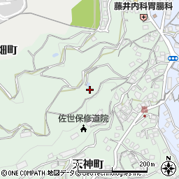 長崎県佐世保市天神町周辺の地図