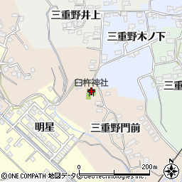 臼杵神社周辺の地図