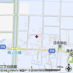福岡県柳川市大和町六合474周辺の地図