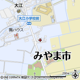 福岡県みやま市瀬高町大江1710周辺の地図