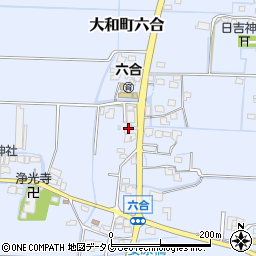 福岡県柳川市大和町六合631周辺の地図