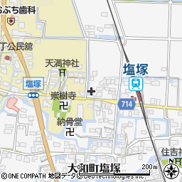 福岡県柳川市大和町塩塚361周辺の地図