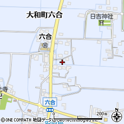 福岡県柳川市大和町六合687周辺の地図