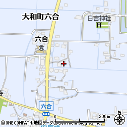 福岡県柳川市大和町六合685周辺の地図