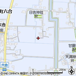 福岡県柳川市大和町六合740周辺の地図