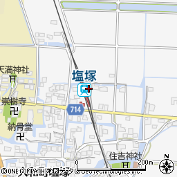 福岡県柳川市大和町塩塚424周辺の地図