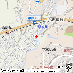 長崎県佐世保市早苗町387周辺の地図