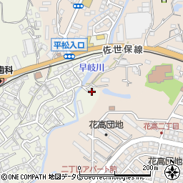 長崎県佐世保市早苗町383周辺の地図