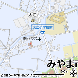 福岡県みやま市瀬高町大江1590周辺の地図