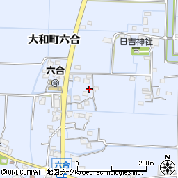 福岡県柳川市大和町六合678周辺の地図