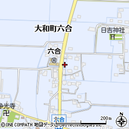 福岡県柳川市大和町六合623周辺の地図