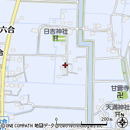 福岡県柳川市大和町六合725周辺の地図