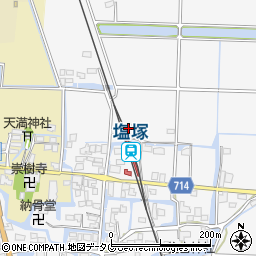 福岡県柳川市大和町塩塚393周辺の地図