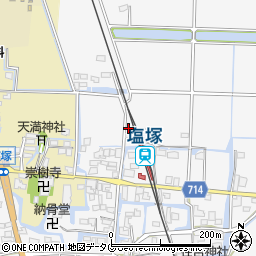 福岡県柳川市大和町塩塚388周辺の地図