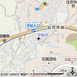 長崎県佐世保市早苗町388周辺の地図