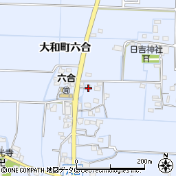 福岡県柳川市大和町六合668周辺の地図