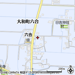 福岡県柳川市大和町六合665周辺の地図