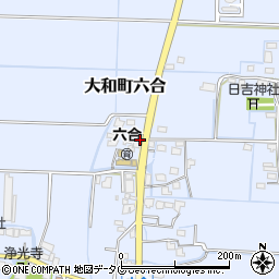 福岡県柳川市大和町六合619周辺の地図