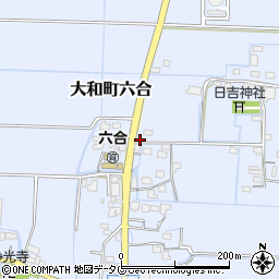 福岡県柳川市大和町六合613-1周辺の地図