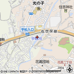 長崎県佐世保市早苗町391-7周辺の地図