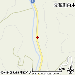 福岡県八女市立花町白木3125-12周辺の地図