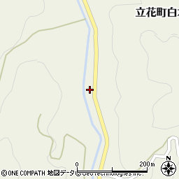 福岡県八女市立花町白木3122周辺の地図