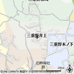 大分県臼杵市三重野井上周辺の地図