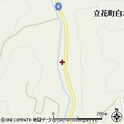 福岡県八女市立花町白木3122-6周辺の地図